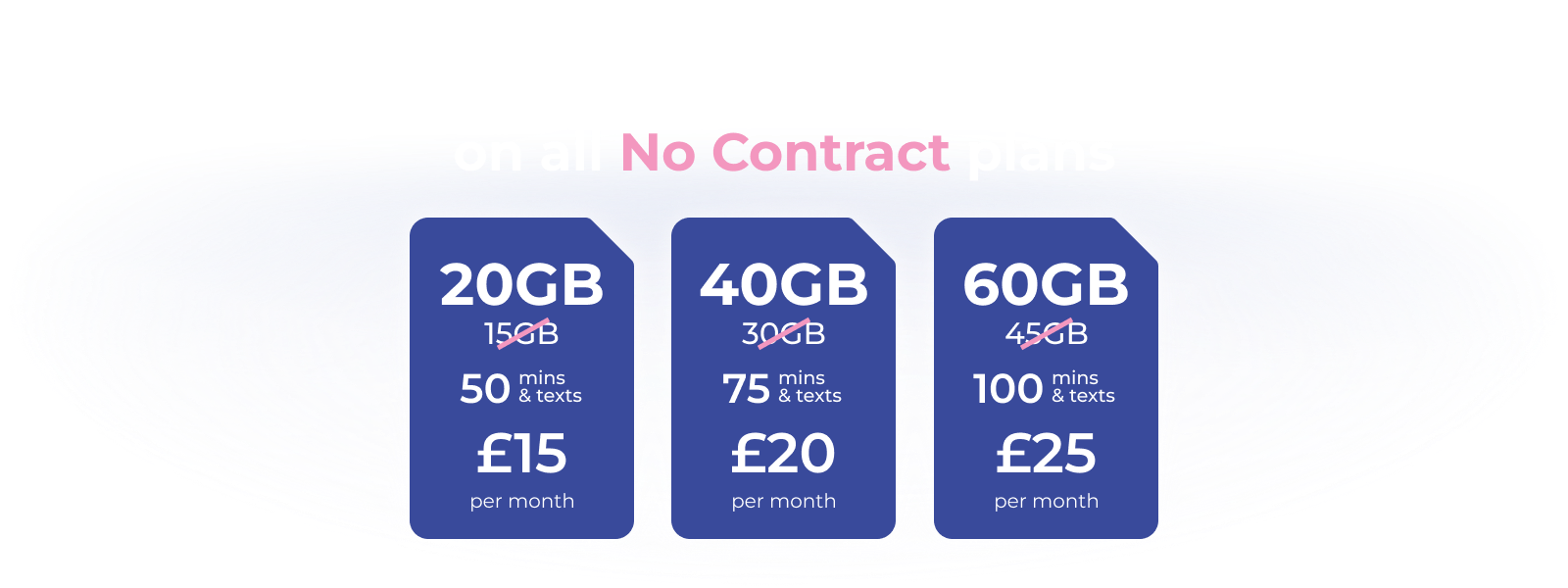 No Contract Banner Data increases
